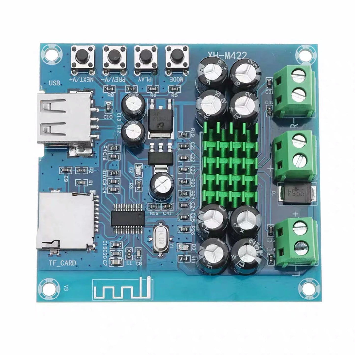 Custom 2*50W TPA3116D2 Stereo Audio amplifier board With U disk TF card Dual channels tpa3116 pcb audio amplifiers board assembly Manufacturer