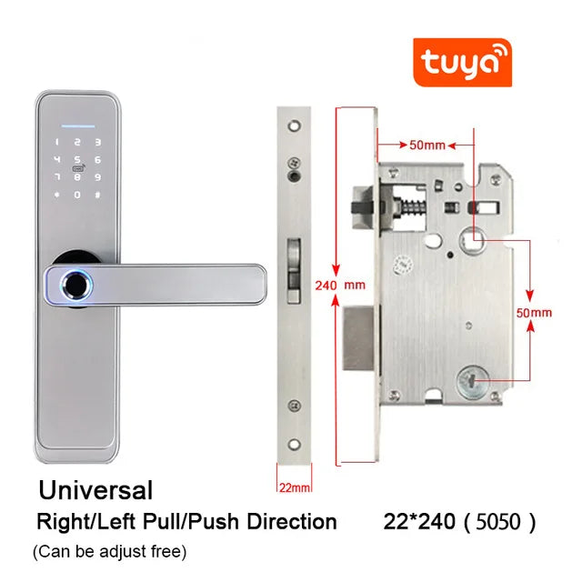 Custom Hot Tuya Smart lock Waterproof smart Fingerprint door lock WiFi lock Manufacturer