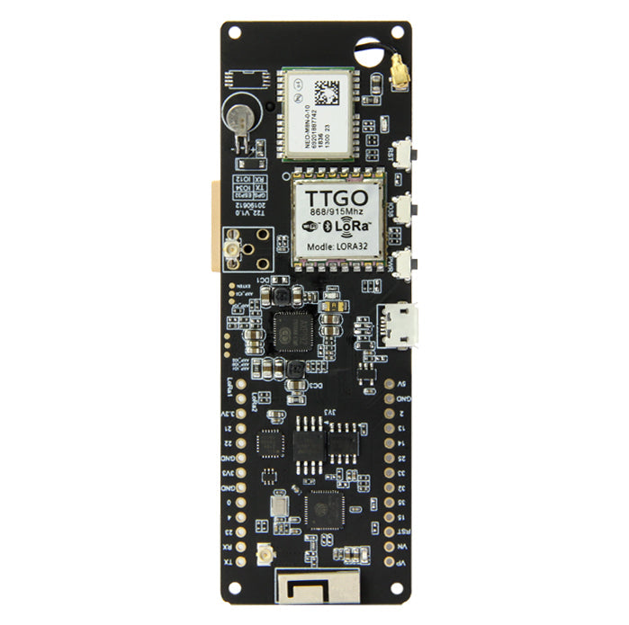 TTGO T-Beam V1.0 ESP32 LORA 433/868/915/923MHZ WiFi Wireless Module GPS NEO-M8N IPEX 18650 Battery Holder Custom PCB customize