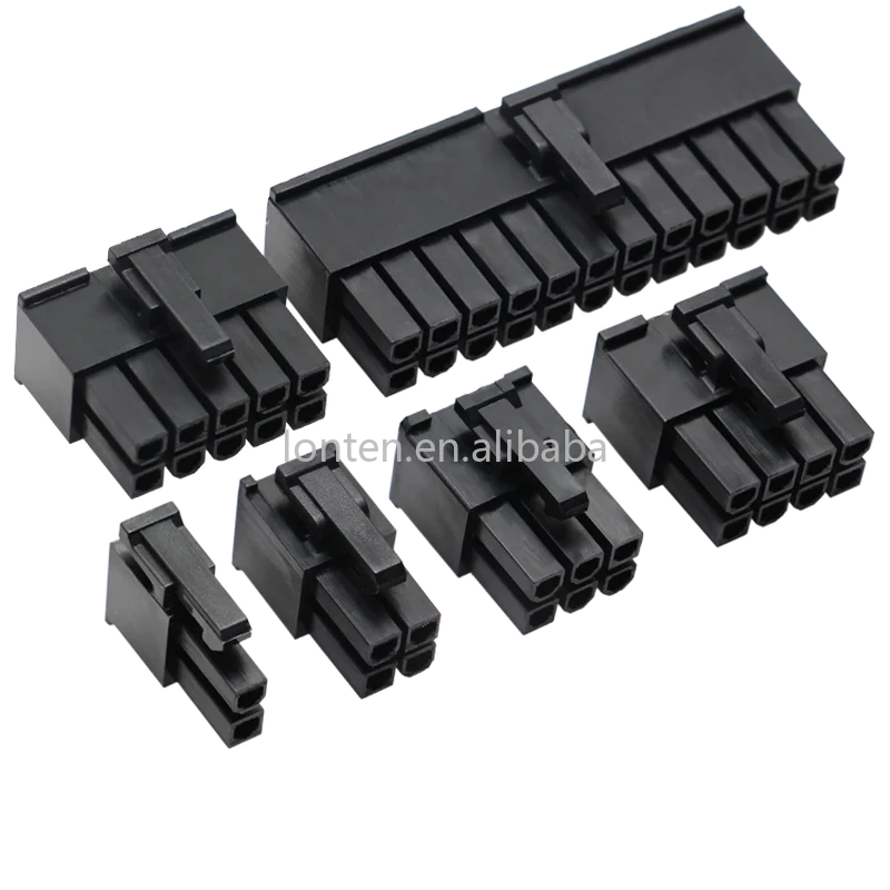 Custom 5557-R 5557 4.2mm Black Automotive wiring harness connector male 2 - 24 pin for PC/computer graphics card PCI-E Power Manufacturer