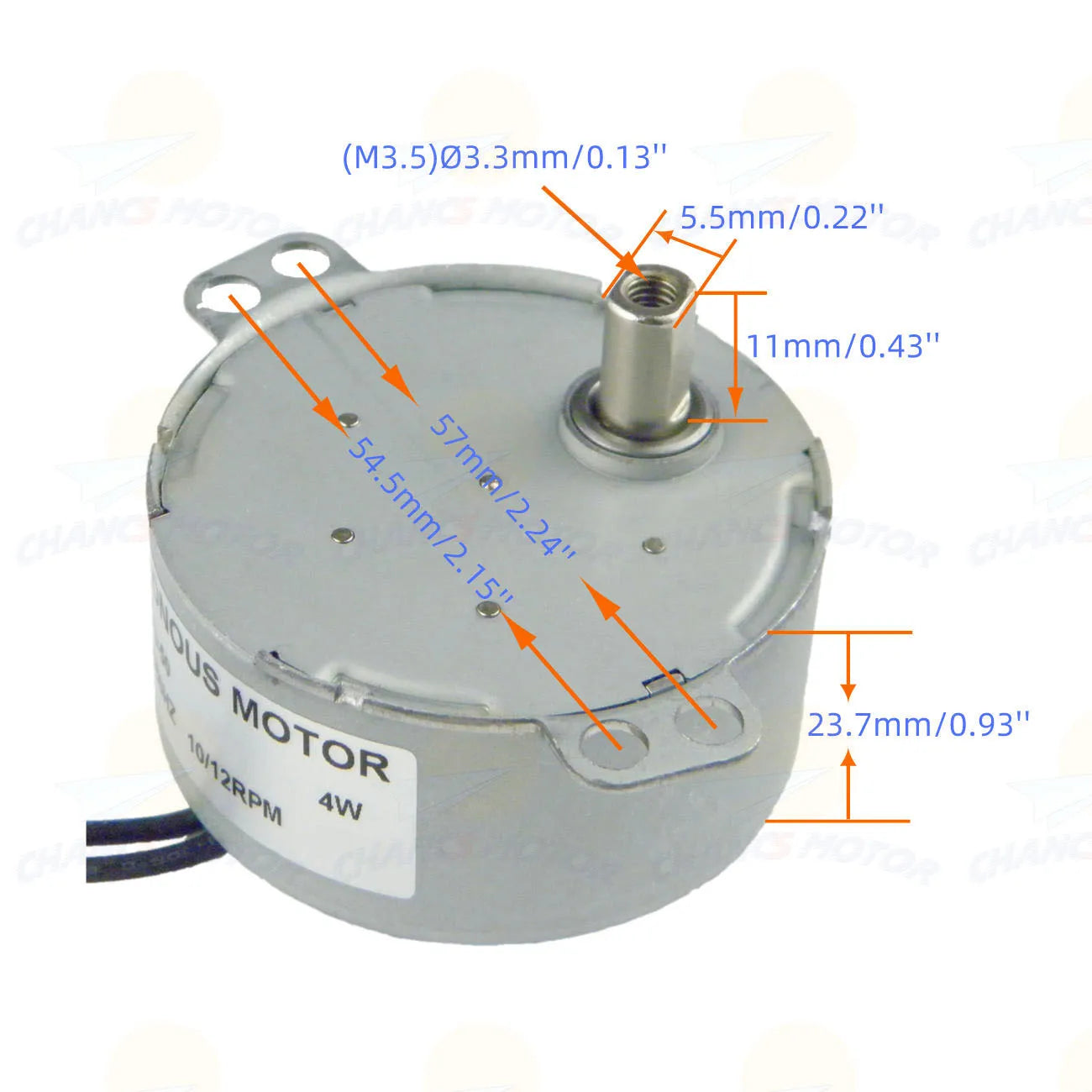 Custom Electric Gear Motor TYD-50 12V AC 10-12RPM CW Fixed Rotation Vibration Motor Manufacturer