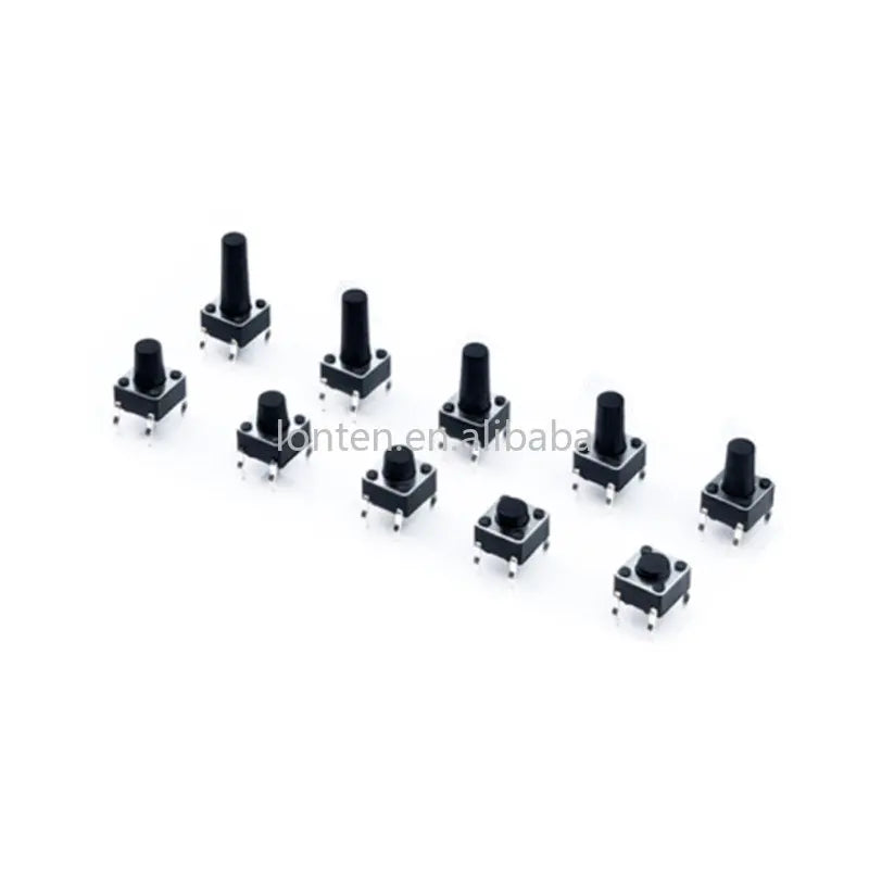 Custom 6X6X5/4.3/6/7/8/9/10/11/12MM Tact Switch Push Button Switch 12V 4PIN DIP Micro Switch For TV/Toys/home use Button Manufacturer