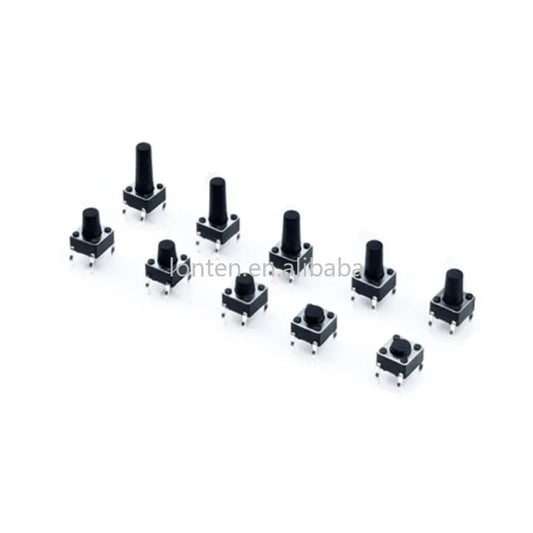 Custom 6X6X5/4.3/6/7/8/9/10/11/12MM Tact Switch Push Button Switch 12V 4PIN DIP Micro Switch For TV/Toys/home use Button Manufacturer