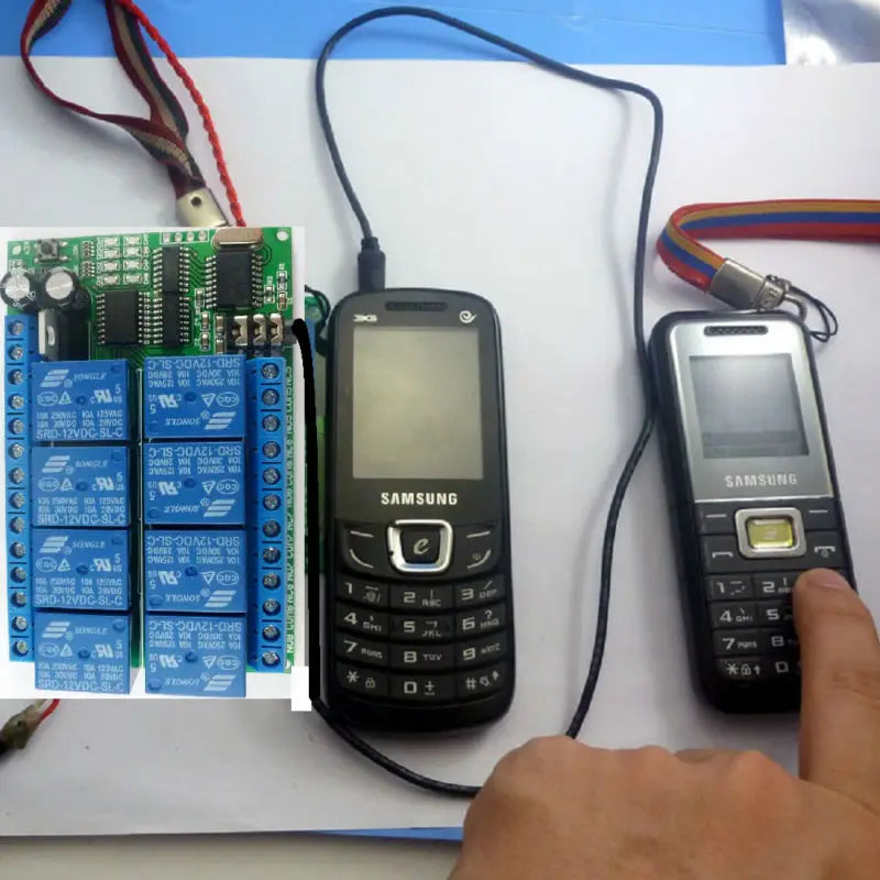 Custom OEM 8ch 12VDC DTMF Relay MT8870 Decoder Phone Remote Control switch for AC DC Motor LED CNC Smart Home PLC Manufacturer