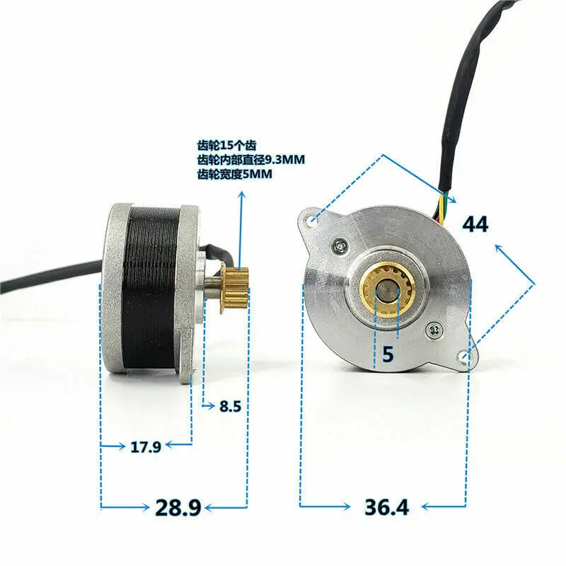 Custom YK36H17HM Micro 36MM Round Stepper Motor 2-Phase 4-Wire 0.9 Degree Stepping Motor with Brass Gear Pulley for Monitoring Pan Tilt Manufacturer