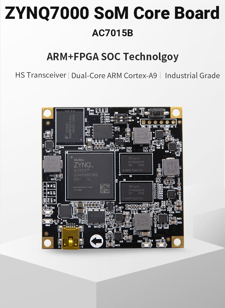 SoM AC7015B: XILINX Zynq-7000 SoC XC7Z015 ZYNQ ARM 7015 FPGA Development Board SoM 8G eMMC System on Module Custom PCB customize