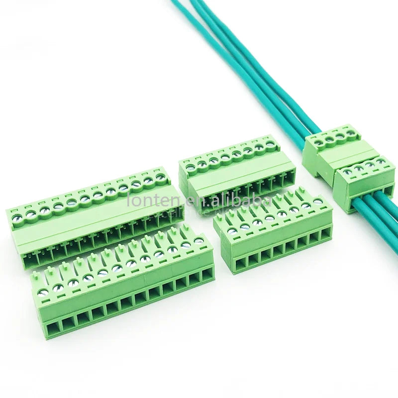 Custom 5sets Terminal Block 3.5mm Pitch Aerial Butt Type 15EDGRK-3.5mm Plug Connector 2/3/4/5/6/7/8/10/12P Male Female Socket Manufacturer