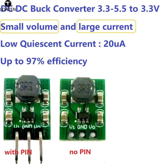 Custom mini size 2A DC DC Buck Converter 3.3-5.5 to 3.3V Module Step Down Voltage Regulator Module replace ams117-3.3 Manufacturer