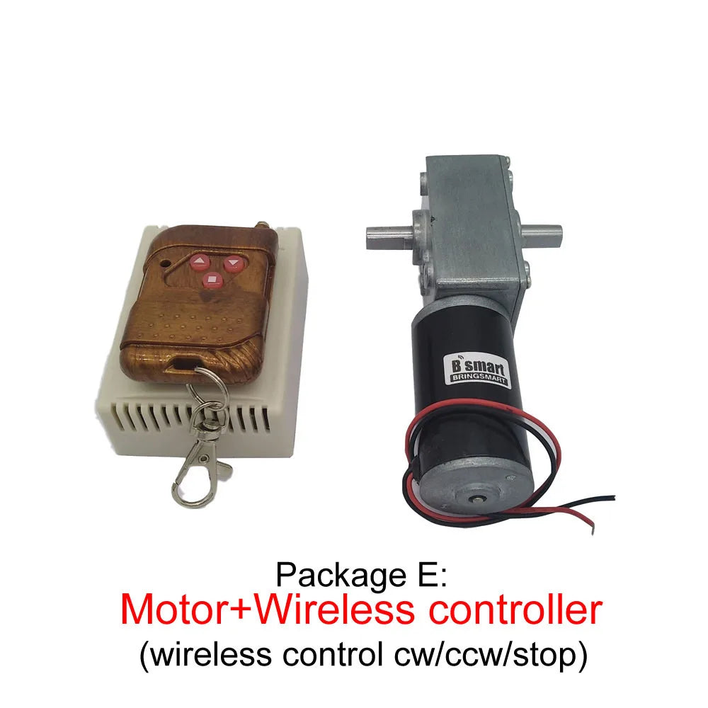 Custom 5840-31ZYS DC Small Motor 12V Slef Locking Gearbox Reductor 24V Large Torque Double Shaft Motor For Fan Reducer Manufacturer