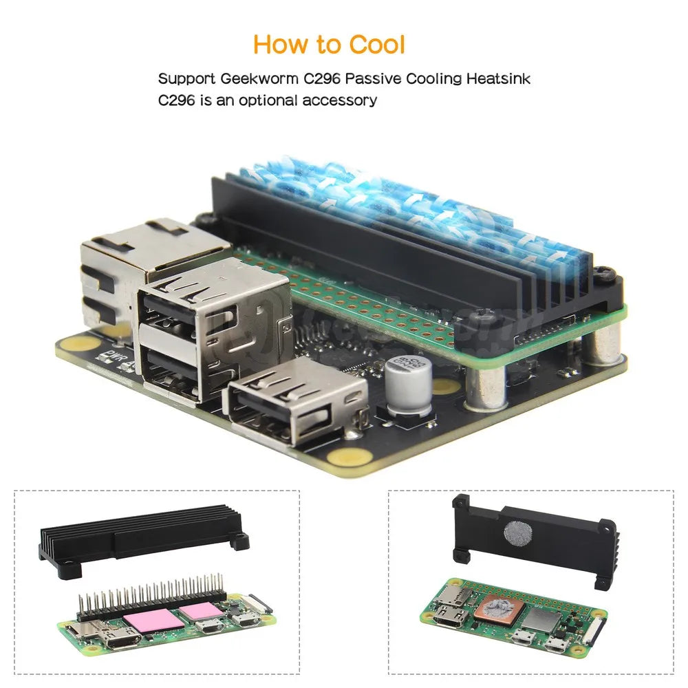 Custom X303 Gigabit Ethernet Uitbreidingskaart &amp; Usb Hub Compatible Met Raspberry Pi Nul 2 W / Zero W Manufacturer