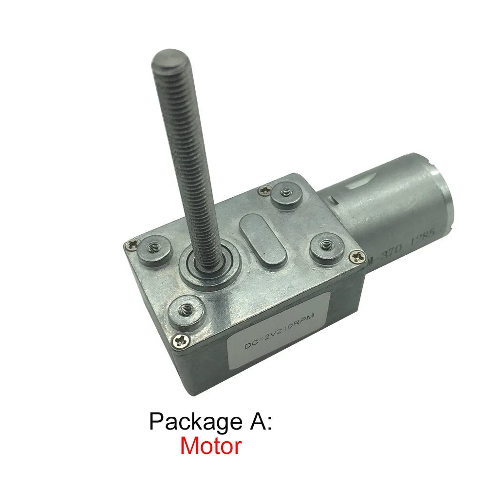 Custom 4632-370 12V Volt DC Worm Gear Reducer M6 Screw Shaft Length 50MM Worm Geared Motors Reversed Reduction Motor 4632-370 Manufacturer