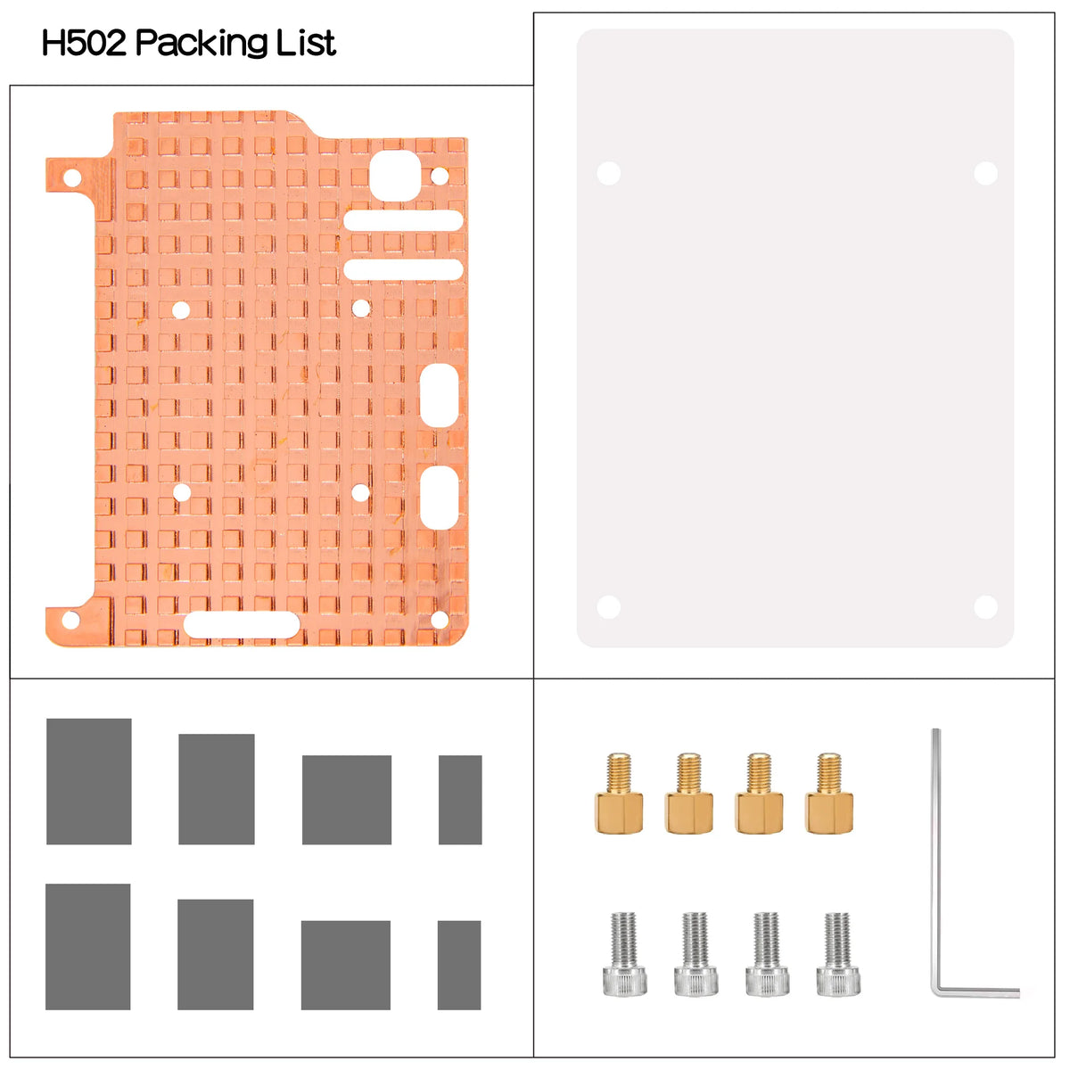 Raspberry Pi 5 Heatsink Pure Copper Radiator for Pi 5 Only