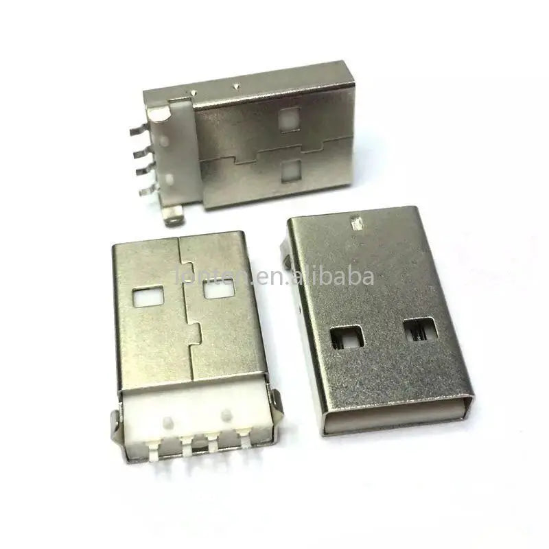 Custom 10Pcs/lot USB 2.0 Male A Type USB PCB Connector Plug 180 degree SMT SMD Male USB Connectors Manufacturer