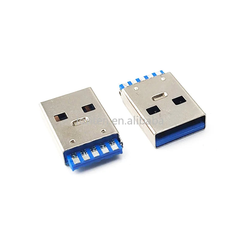 Custom 10pieces USB 3.0 A Type Male Plug Connector High-speed Data Transmission USB 3.0 Jack Charging Socket Solder Manufacturer