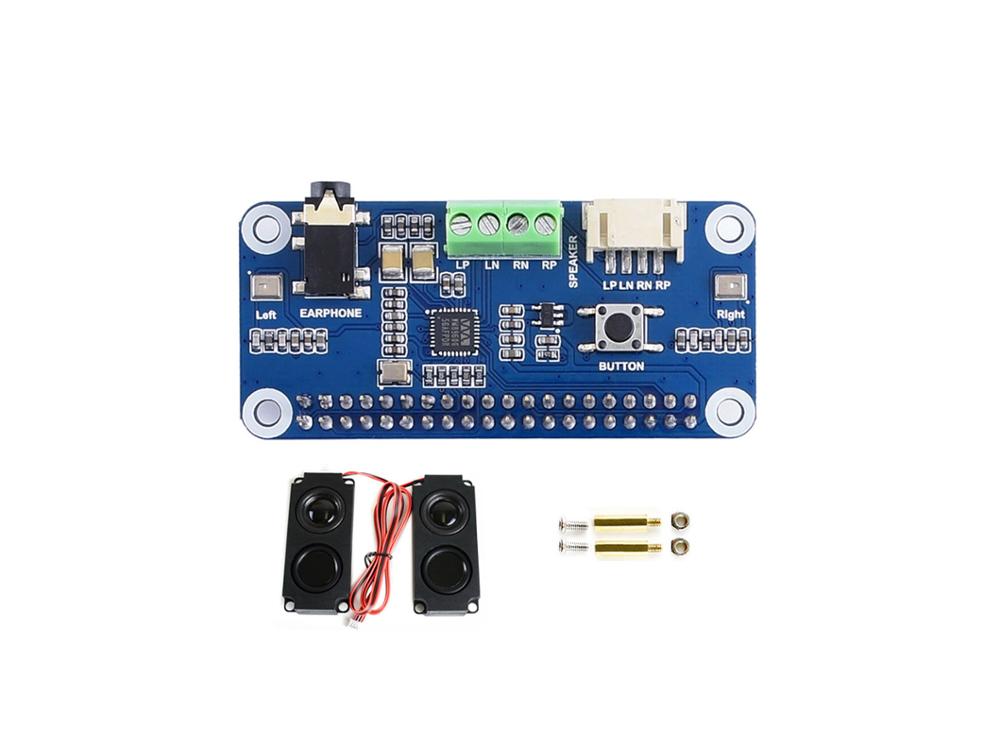 WM8960 Hi-Fi Sound Card HAT for Raspberry Pi Zero/Zero W/Zero WH/2B/3B/3B+, Stereo CODEC, Play/Record Custom PCB customize