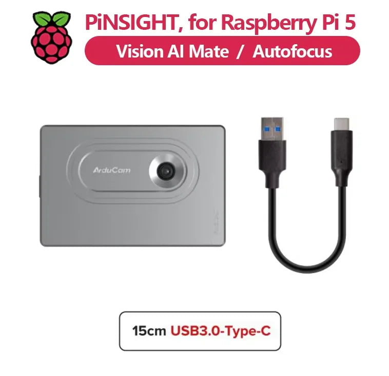 PiNSIGHT 12MP USB AutoFocus Vision AI Camera Module for Raspberry Pi 5