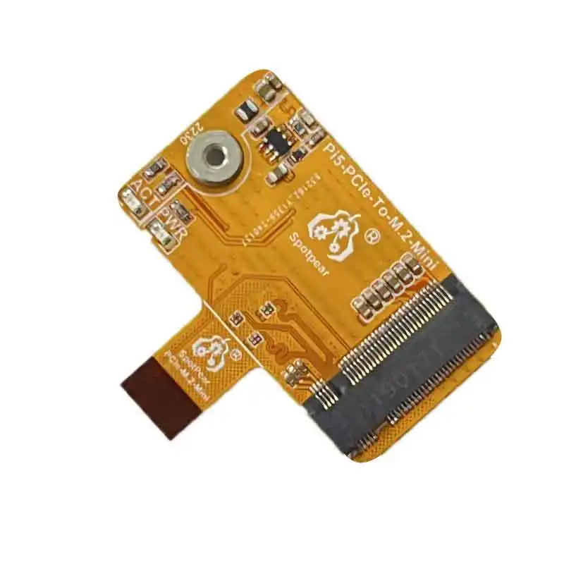 Raspberry Pi 5 PCIe to M.2 NVMe SSD Mini One-Body Extension Board HAT with Integrated-FPC & Differential Matching Design