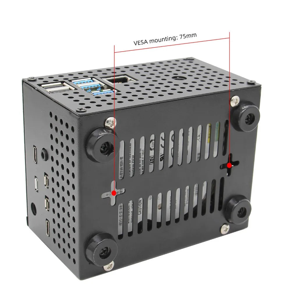 Custom LONTEN Raspberry Pi X825 Matching Metal Case + Switch + Cooling Fan, Case for X825 SSD & HDD SATA Board & 4 X735 & Raspberry Pi Manufacturer