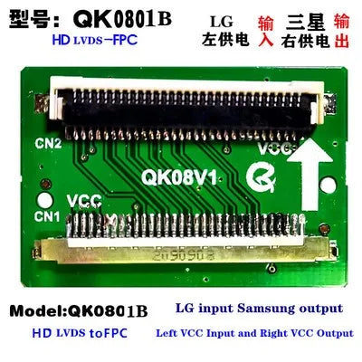 Custom 20PCS/ HD FPC To FPC LVDS To FPC Left Right VCC In Out QK0801A QK0801B QK0802A QK0802B Manufacturer