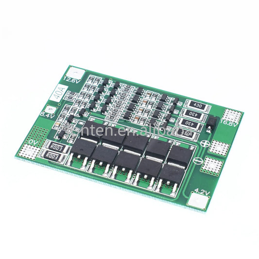 Custom 10pcs 4S 40A Li-ion Lithium Battery 18650 Charger PCB BMS Protection Board with Balance For Drill Motor 14.8V 16.8V  Cell Module Manufacturer
