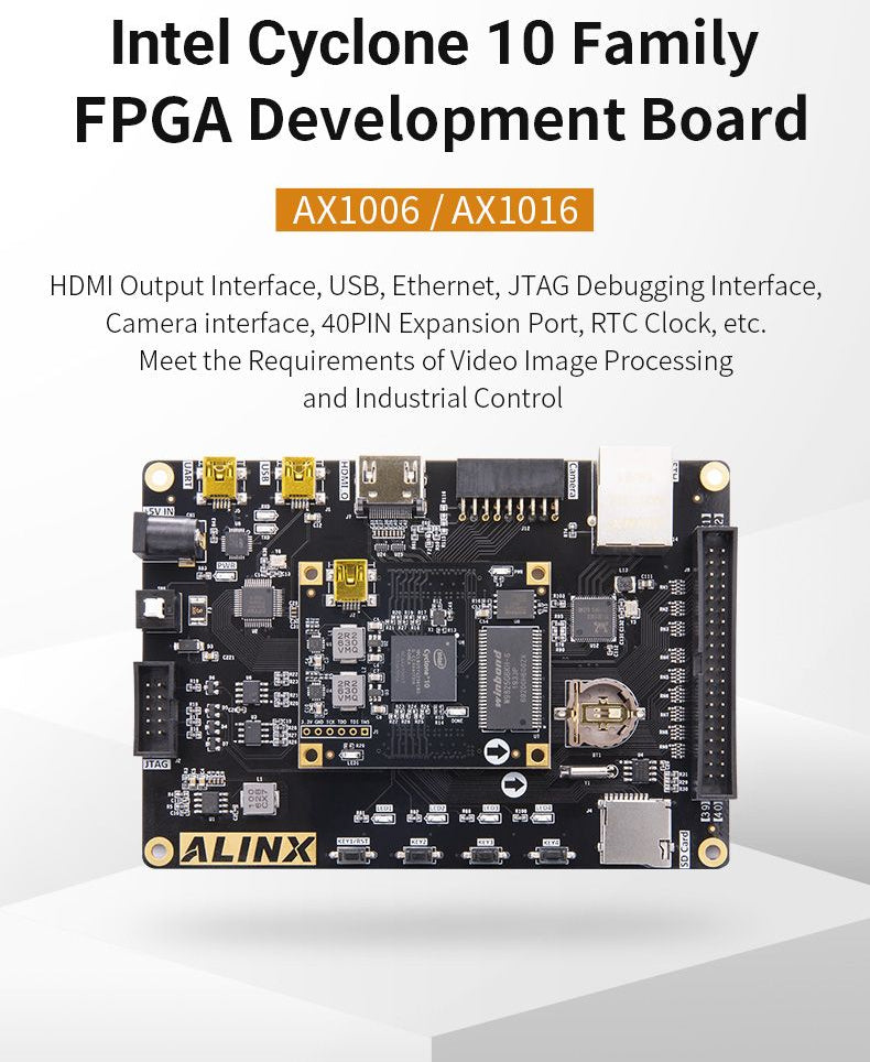 AX1016: Intel Cyclone 10 10CL016 FPGA Development Board Custom PCB sony pcba curved projector circuit