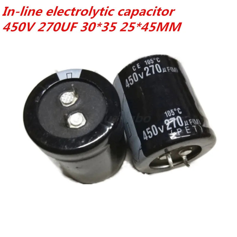 Custom 450V270UF High quality aluminum electrolytic capacitor 270UF 450V 30X35 25X40MM Manufacturer