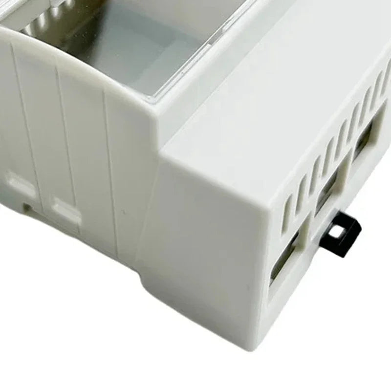 Case DIN Rail Shell White ABS Large Inner Space Clear Top Windows Electric Box For Rpi 5 Pi 5 For Raspberry Pi 5