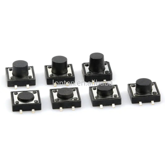 Custom 50pcs  SMT SMD 12*12*4.3/5/6/7/8/9/10/12MM Touch Button Micro Switch 12x12 Manufacturer