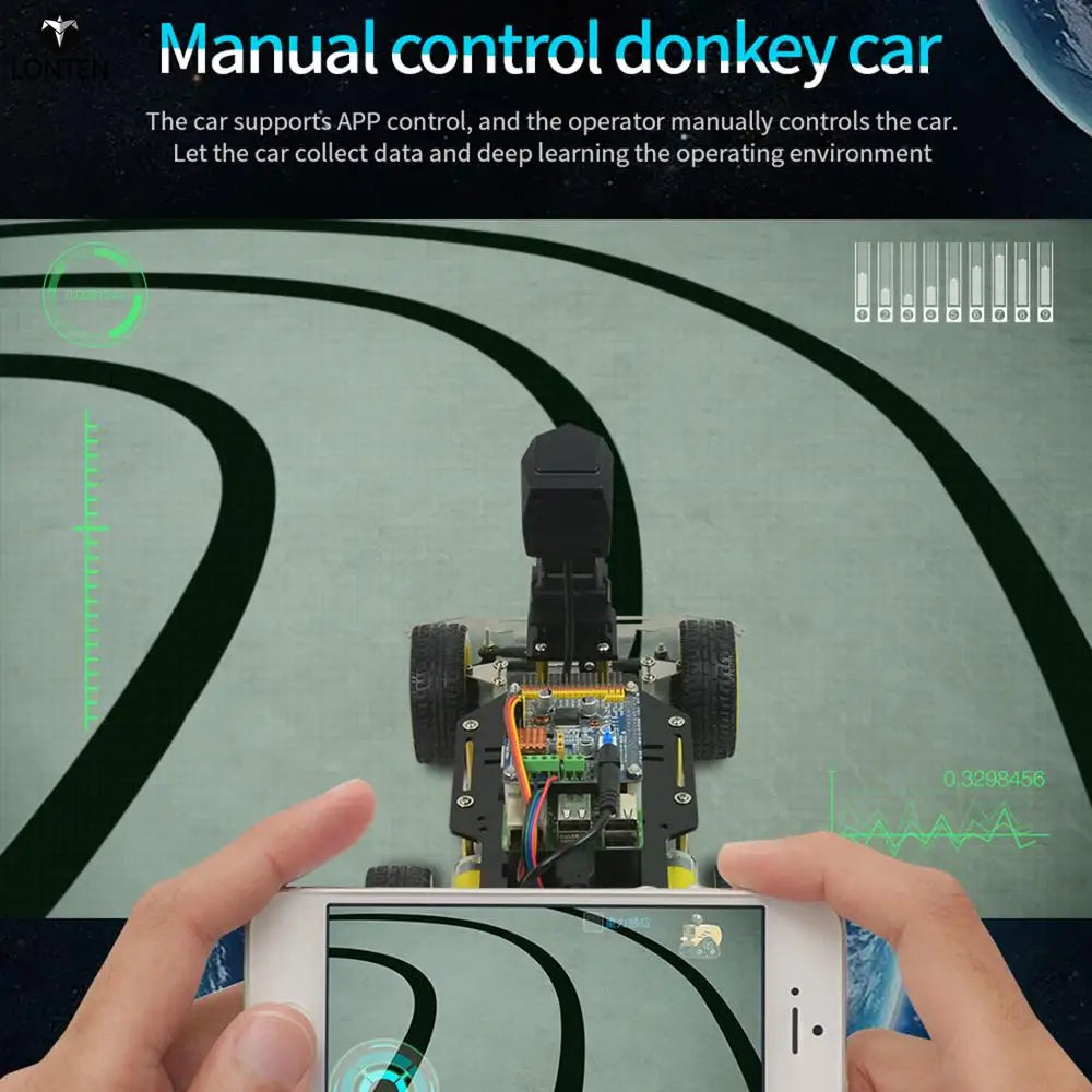 Custom Lonten High Tech Car Smart AI Line Follower Robot Opensource DIY Self Driving Platform Programmable Toys Manufacturer