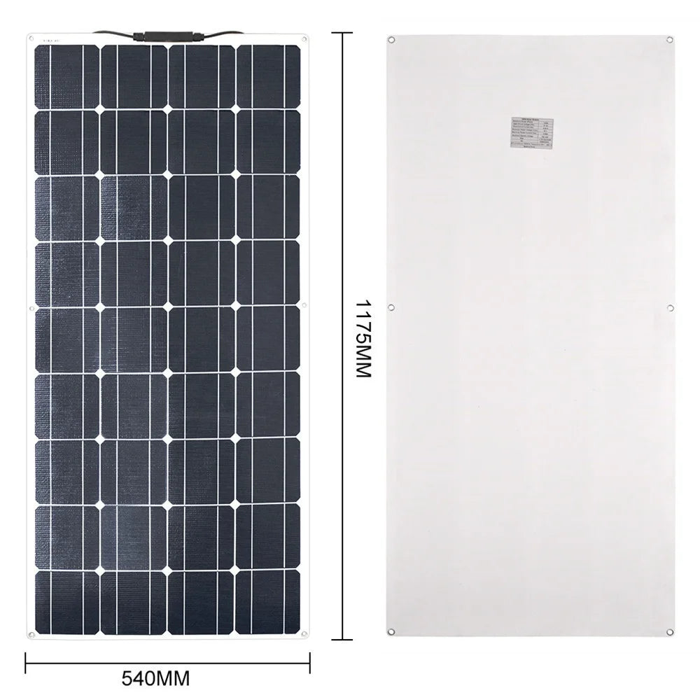 Custom 360W Home Solar Panels System Kit 3pcs 120W 12V 18V Monocrystalline Solar Panel Flexible Placa Solar Energy For Boat Car RV Roof Manufacturer