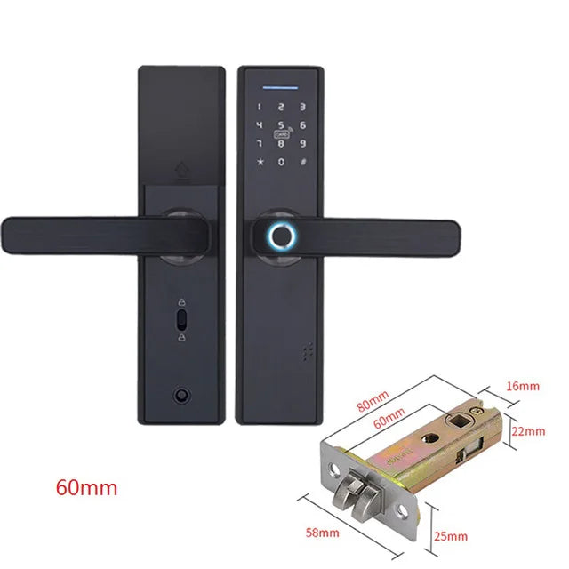 Custom Home Electronic Electric Tuya APP Wifi Smart Lock,Digital Biometric Fingerprint Door Lock  password IC Manufacturer