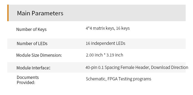 AN0404: 4*4 Matrix KEY LED Expansion Modules for FPGA Board Custom PCB pcba limited pcba box