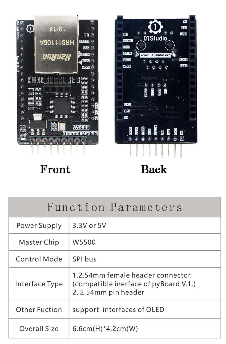 W5500 Ethernet Module SPI Hardware TCP IP pyBoard Interface Micropython Development board  Custom PCB flex and smd pcba customize