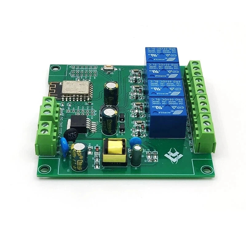 Custom AC/DC Power Supply ESP8266 Wireless WIFI 4 Channel Relay Module ESP-12F Wifi Development Board for Arduino AC90-250V/DC7-30V/5V Manufacturer