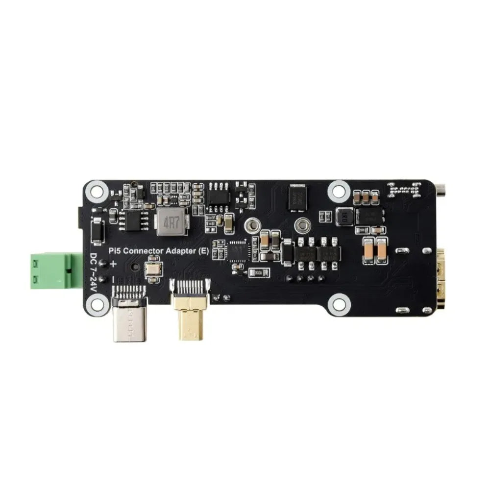 Pi5 Connector Adapter (E),PCIe To M.2 Multifunctional Adapter (E) For Raspberry Pi 5,4K Output,Onboard PoE Power