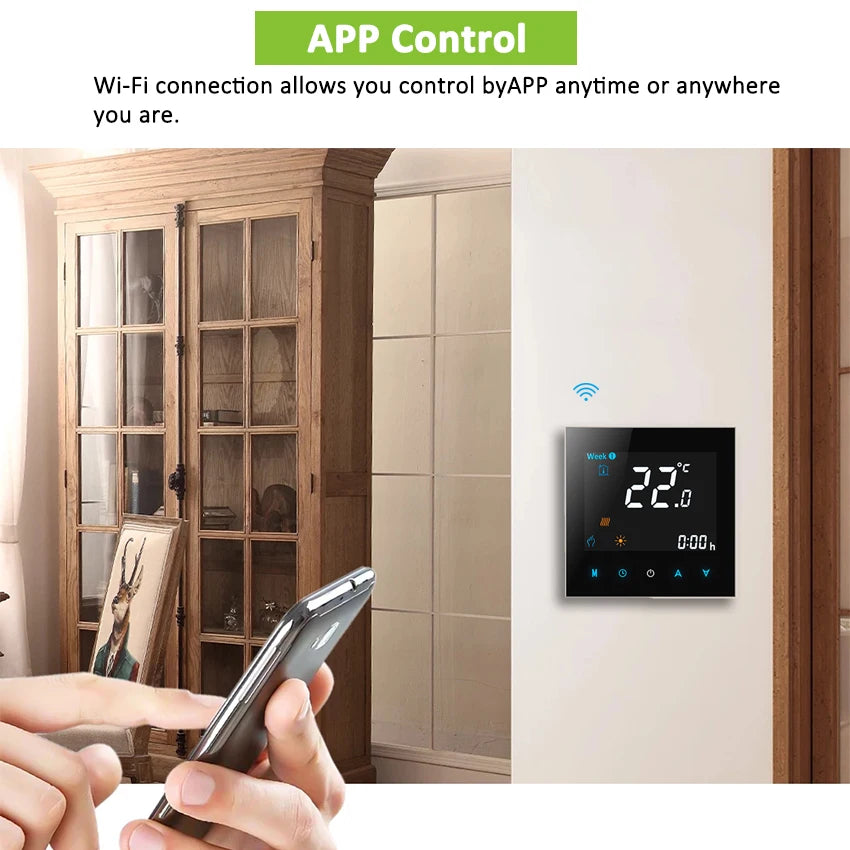 Custom Lonten smart BECA electric heating floor heating wireless Wifi thermostat digital indoor programming thermostat controller Manufacturer