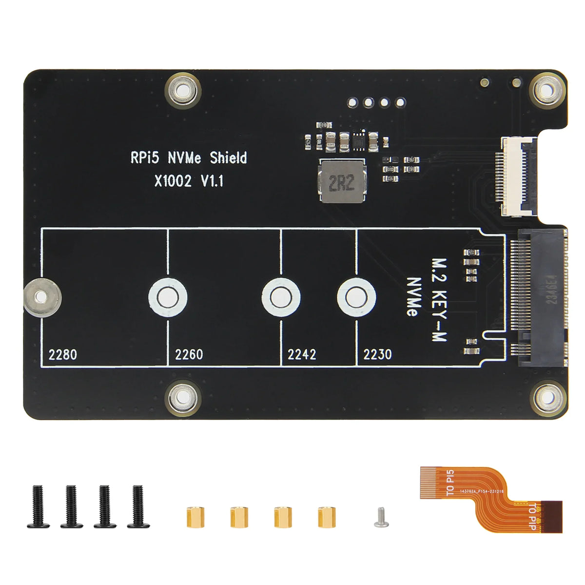 X1002 PCIe M.2 NVMe SSD Board for Raspberry Pi 5