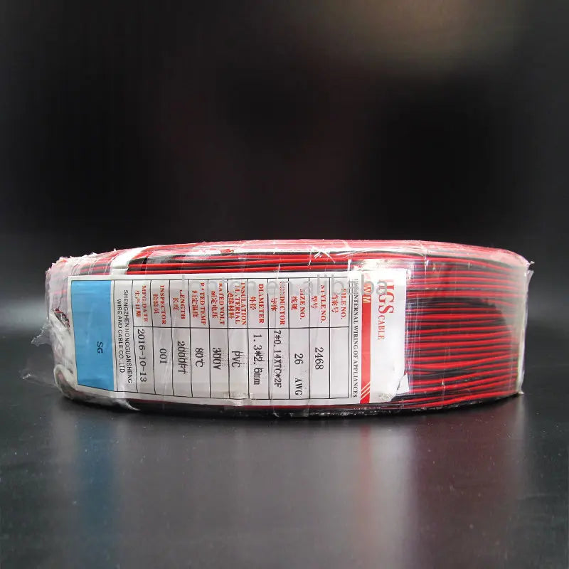 Custom Custom 5 Meters Wire 18AWG 20AWG 22AWG 24AWG 26AWG Electrical Wire Tinned Copper Insulated PVC Extension LED Strip Cable Manufacturer