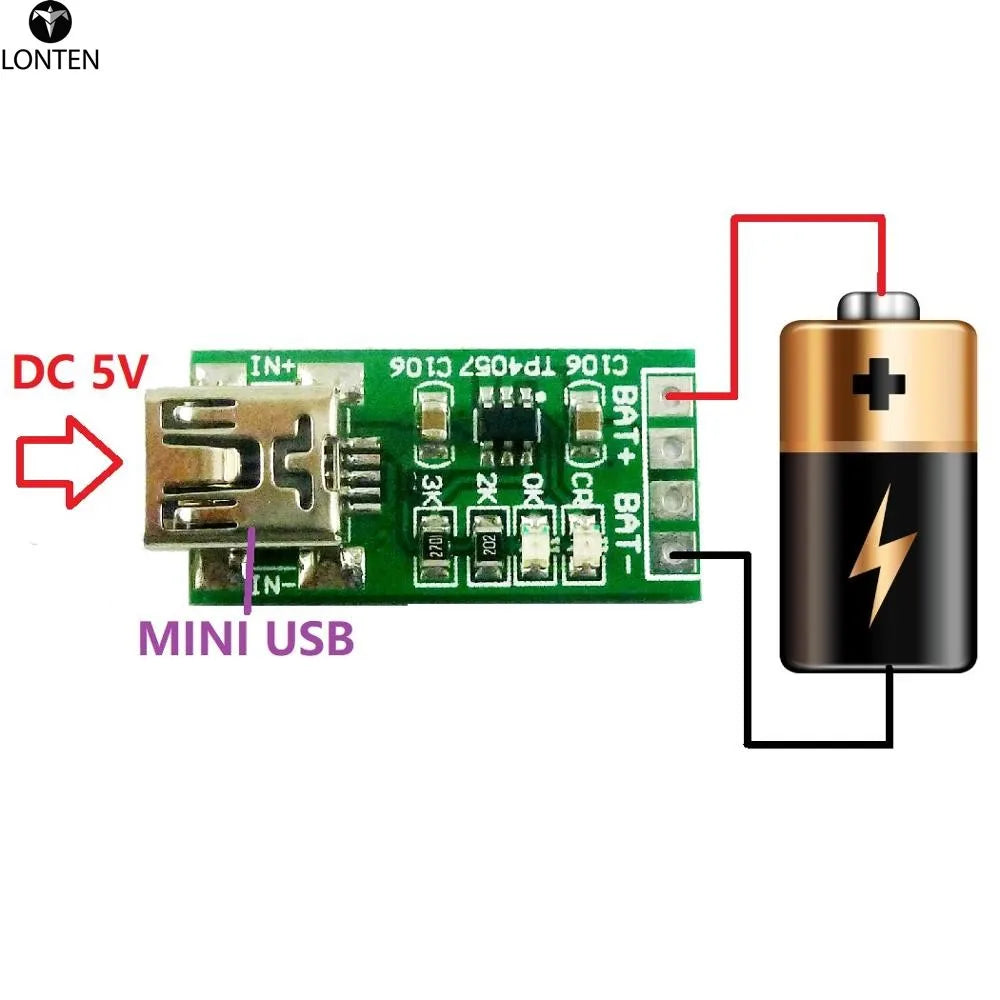 Custom Custom MINI USB Li-ion Li-Po Lithium Battery 3.7V 4.2V Charger Module PCBA Manufacturer