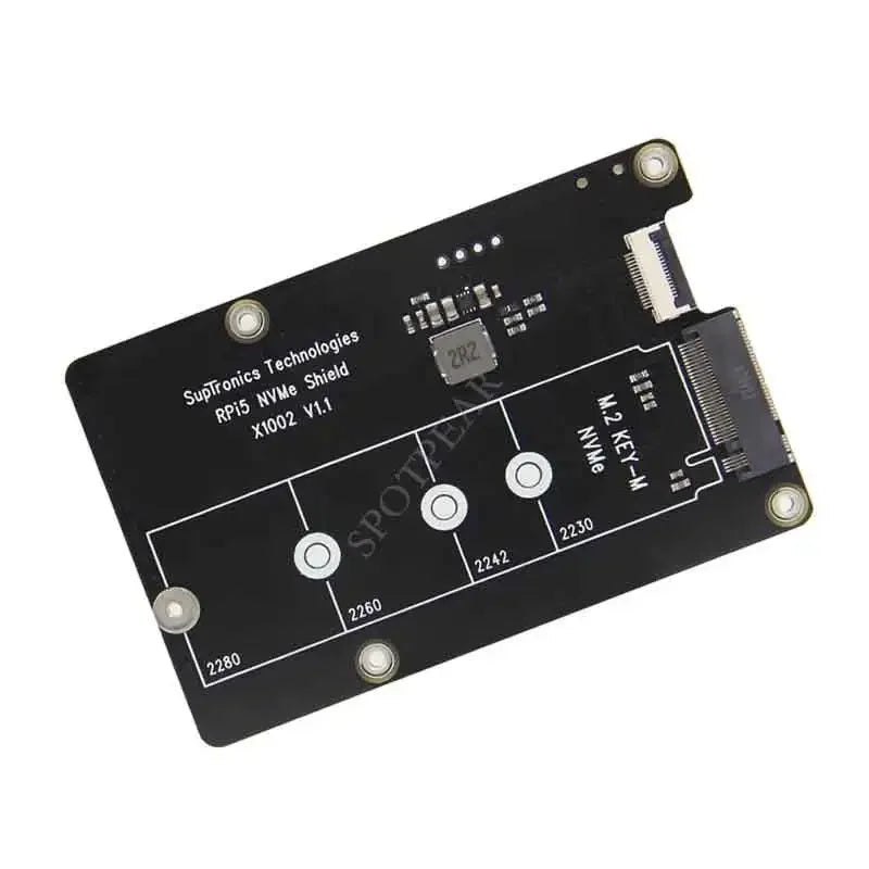 Custom Pi5 X1002 Raspberry Pi 5 Metal Case PCIe to M.2 NVMe SSD Adapter Extension Board HAT 2280 2242 2230