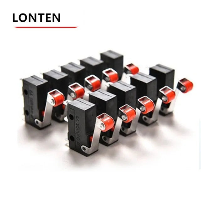 Custom Lonten 10Pcs/lot Micro Limit Switch Roller Lever 5A 125V Open Close Switch KW12-3 Set Manufacturer
