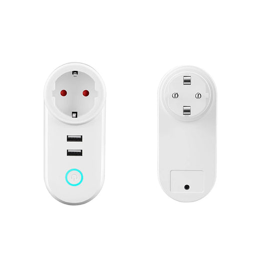Custom Lonten Smart Plug Wifi Smart Socket Power Monitor EU France Plug Outlet Double USB Works With Google Home Mini Alexa IFTTT Manufacturer