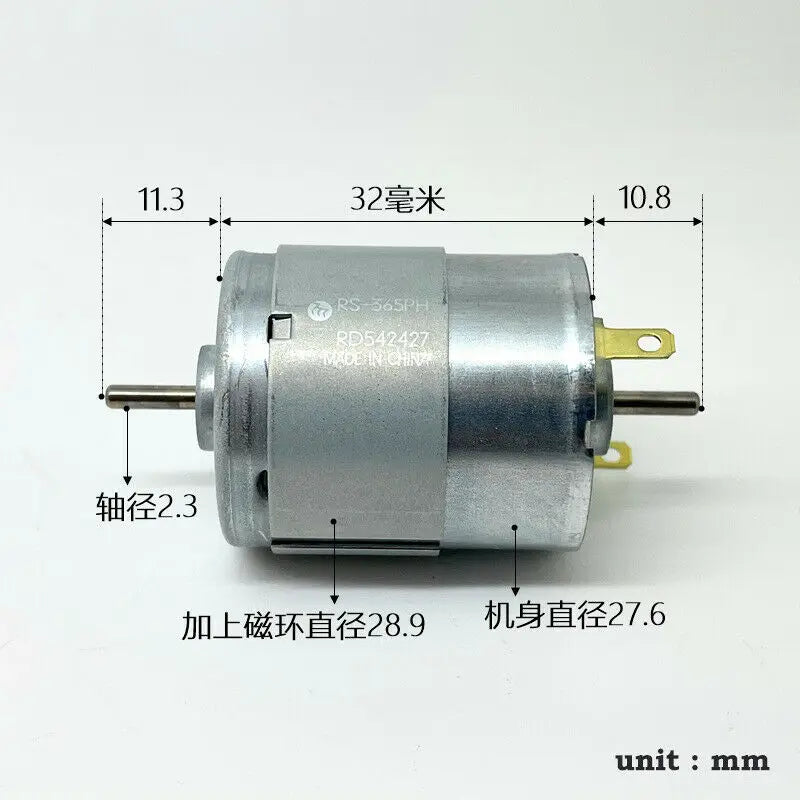 Custom 1PC MABUCHI RS-365PH-13205 Carbon Brush Electric Motor 5-pole Rotor Dual Shaft DC 12V 18V 24V 8200RPM High Speed for Printer Manufacturer