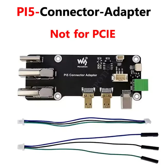 Custom Raspberry Pi 5 PCIe to M.2 Multi Function Adapter Board Supports Dual 4K for Output Connector Adapter (C)