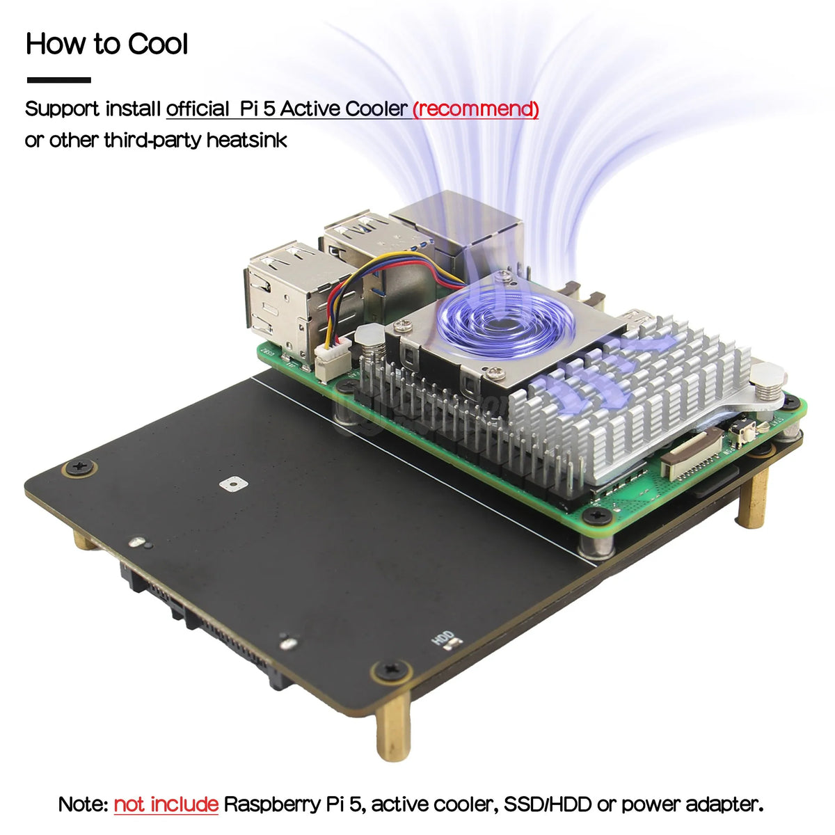 Custom  X1100 2.5" SATA HDD / SSD Shield for Raspberry Pi 5