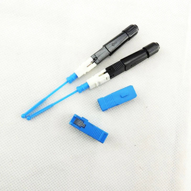 Custom 100PCS SC UPC single-mode FTTH Fiber hot melt quick connection SC FTTH Fiber Optic Fast Connector SC Connector Manufacturer