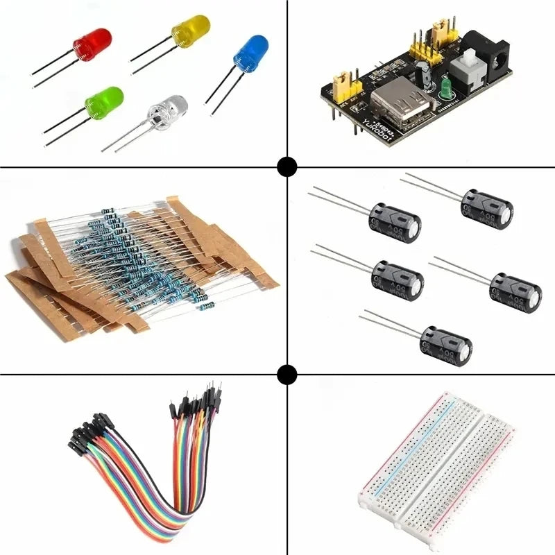 Custom 200pcs Electronics Component Basic Starter Kits Resistor Buzzer Capacitor LEDs with plastic storage box Geekcreit for Arduinos Manufacturer