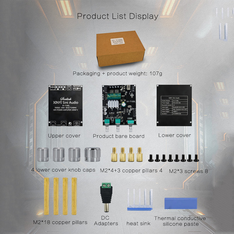 2*100W Power Stereo Amplifier Board 2.0 Channel Class D Home Theater Equalizer Music Receiver amplifiers speakers pcb assembly Customize