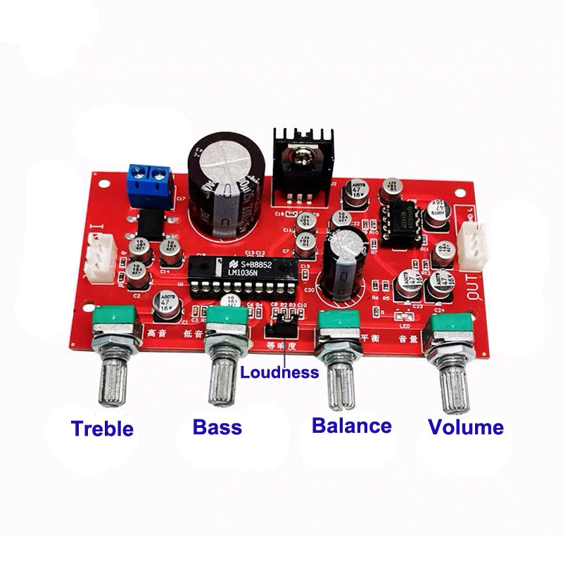 Custom LM1036 NE5532 Tone Preamplifier Board Balance Equalizer Audio amplifier board Preamp Tone Conrtol Pre amplifier pcb assembly Manufacturer