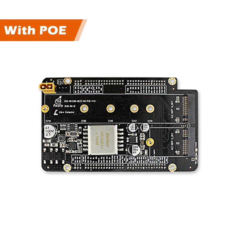 Custom PCBA ROC - RK3399 - MEZZ - M2 - POE expansion board Development Boards Manufacturer